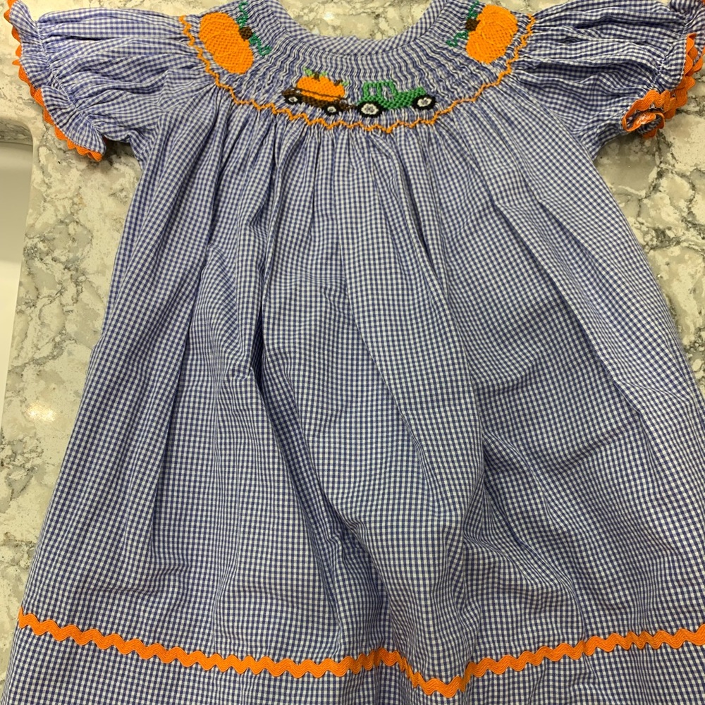 Pumpkin Smocked Dress
